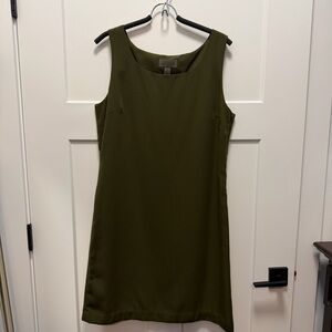 Sleeveless Olive Green Shift Dress - Uniform John Paul Richard